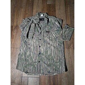 Vintage Rattler Brand Realtree Camo Hunting Shirt Men’s Med Long Sleeve USA Made